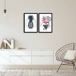 Wallity Juego de 2 Cuadros Decorativos Enmarcados 2PSCT-04